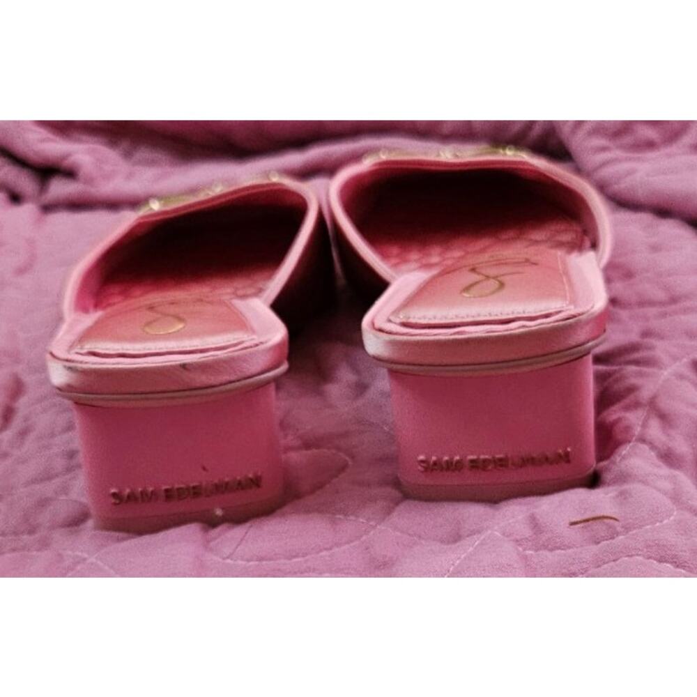 Eb. MSRP $130 NWOB SAM EDELMAN OLLIE PINK BLOSSOM BIT MULES ♡SIZE 7♡ - Picture 7 of 9
